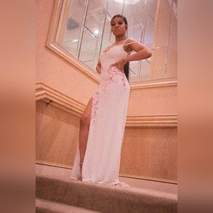 White prom dress